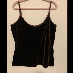 Simple Brown Velvet Cami Size L